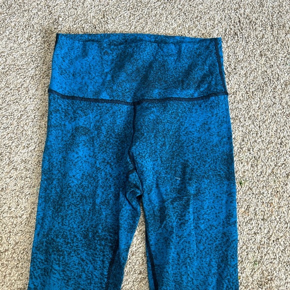 Lululemon High Times Pant Luon Spray Jacquard Shocking Blue Black Size 8 Women's - Picture 3 of 9